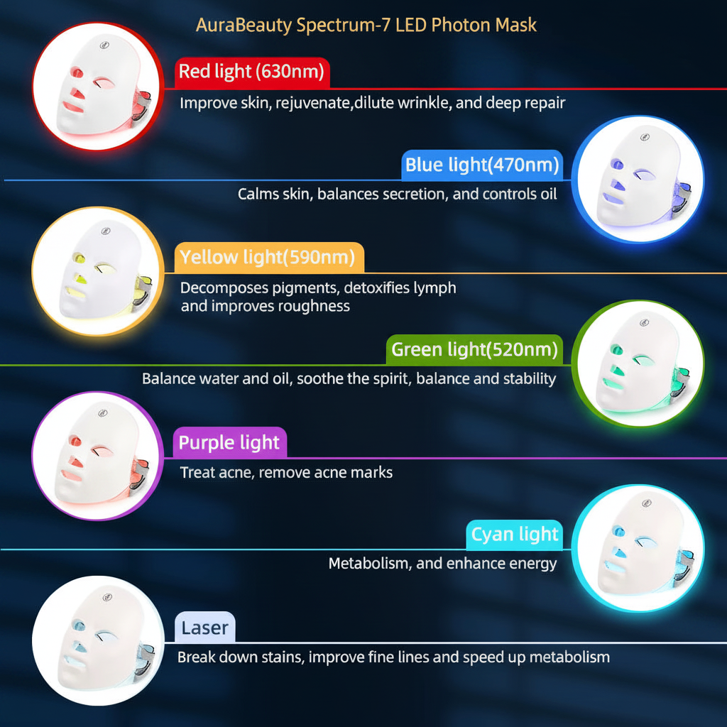 AuraBeauty Spectrum-7 LED Photon Mask
